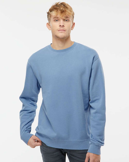 Independent Trading Co. Midweight Pigment-Dyed Crewneck Sweatshirt PRM3500 #colormdl_Pigment Light Blue