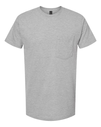 Tultex Heavyweight Jersey Pocket T-Shirt 293 #color_Heather Grey