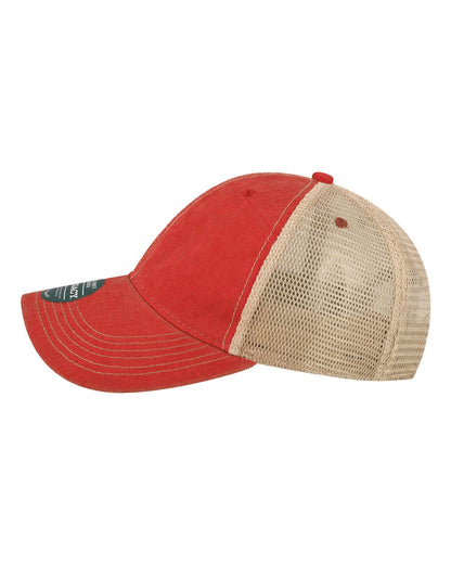LEGACY Youth Old Favorite Trucker Cap OFAY #color_Scarlet Red/ Khaki