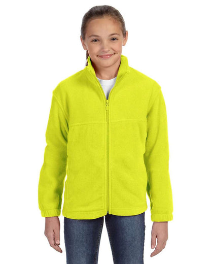 Harriton Youth Full-Zip Fleece M990Y #colormdl_Safety Yellow