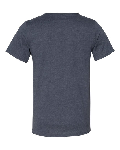 BELLA + CANVAS Unisex Raw Neck Tee 3014 #color_Heather Navy