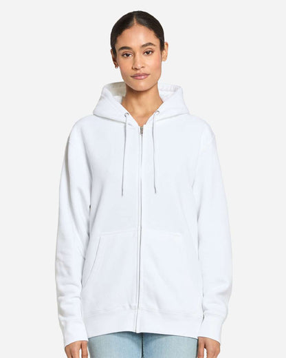 Lane Seven Unisex Premium Full-Zip Hooded Sweatshirt LS14003 #colormdl_White
