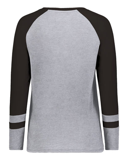 Augusta Sportswear Women's Triblend Fanatic 2.0 Long Sleeve T-Shirt 2917 #color_Grey Heather/ Black