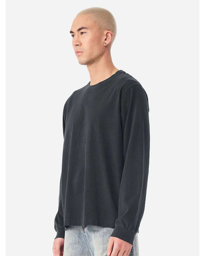 BELLA + CANVAS Unisex Heavyweight Garment-Dyed Long Sleeve Tee 4851GD #colormdl_Washed Black