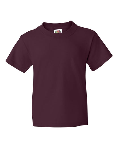 Fruit of the Loom HD Cotton Youth Short Sleeve T-Shirt 3930BR #color_Maroon