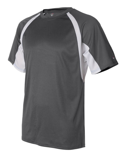 Badger B-Core Hook T-Shirt 4144 #color_Graphite/ White