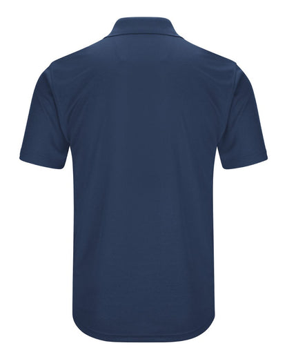 Red Kap Men's Short Sleeve Performance Knit Pocketless Core Polo SK96 #color_Navy