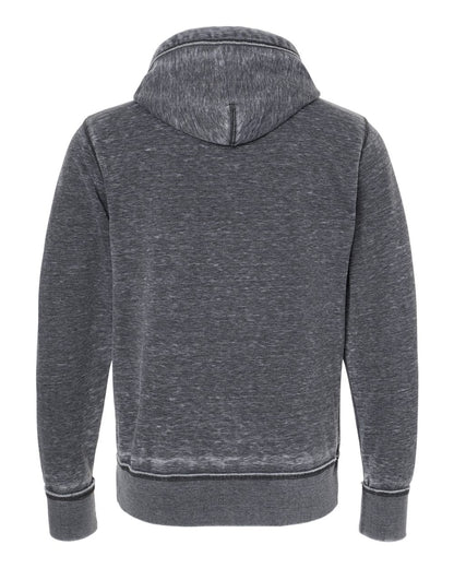 J. America Men's Vintage Zen Fleece Full-Zip Hooded Sweatshirt 8916 #color_Dark Smoke