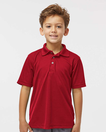 Paragon Youth Saratoga Performance Mini Mesh Polo 108Y #colormdl_Red
