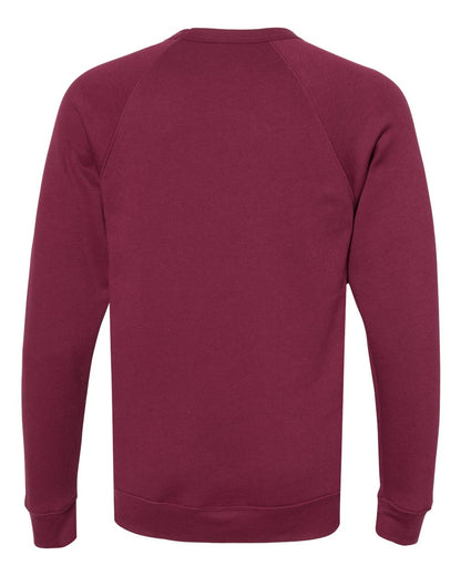 BELLA + CANVAS Sponge Fleece Raglan Crewneck Sweatshirt 3901 #color_Maroon