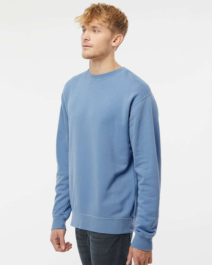 Independent Trading Co. Midweight Pigment-Dyed Crewneck Sweatshirt PRM3500 #colormdl_Pigment Light Blue