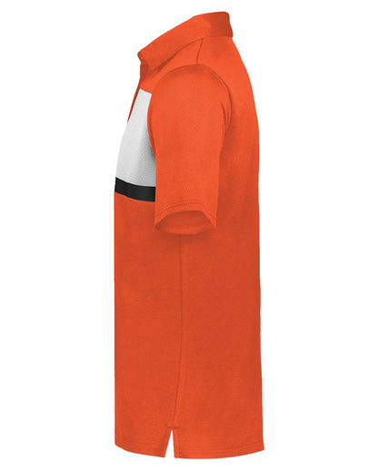 Holloway Men's Dry-Excel™ Prism Bold Polo 222576 #color_Orange/ White