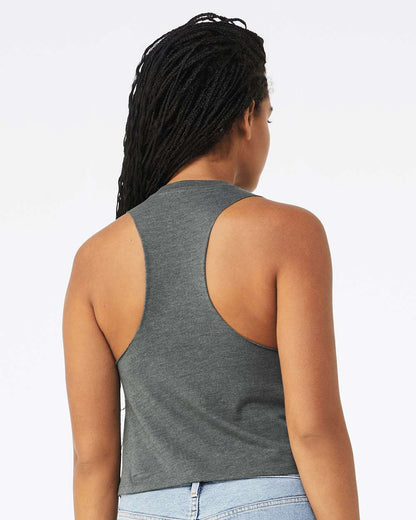 BELLA + CANVAS Women's Racerback Crop Tank 6682 #colormdl_Deep Heather