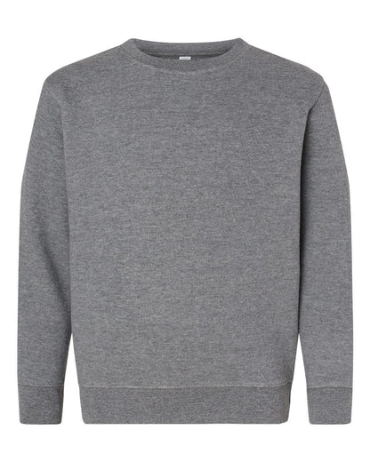 LAT Youth Elevated Fleece Crewneck Sweatshirt 2225 #color_Granite Heather