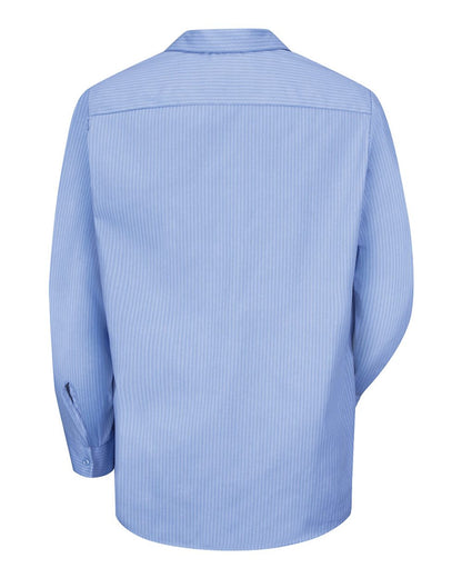 Red Kap Men's Tall Industrial Long Sleeve Work Shirt SP14T #color_ML-Medium Blue/ Light Blue