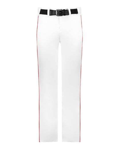 Alleson Athletic Men's Baseball Pants With Braid 605WLB #color_White/ Red