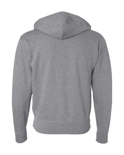 Independent Trading Co. Unisex Lightweight Full-Zip Hooded Sweatshirt AFX90UNZ #color_Gunmetal Heather