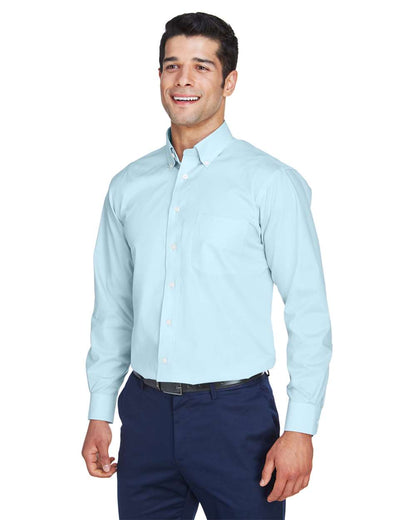 Devon & Jones Men's Crown Collection® Broadcloth Woven Dress Shirt D620 #colormdl_Crystal Blue