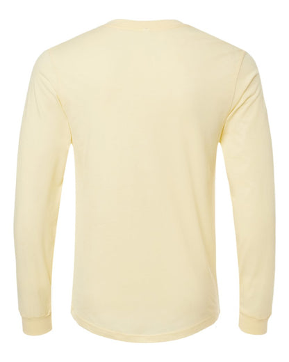 BELLA + CANVAS Heather CVC Long Sleeve Tee 3501CVC #color_Heather French Vanilla