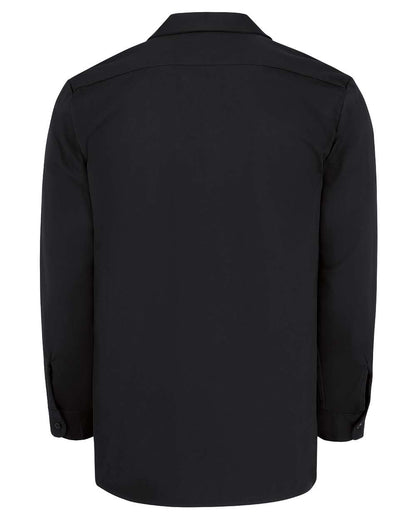 Dickies Industrial Cotton Long Sleeve Work Shirt L307 #color_Black
