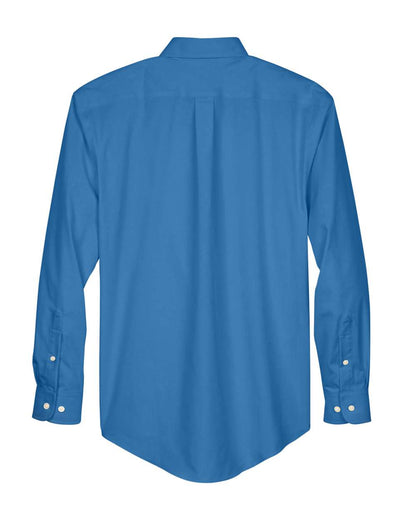 Devon & Jones Men's Crown Collection® Oxford Woven Dress Shirt D630 #color_French Blue