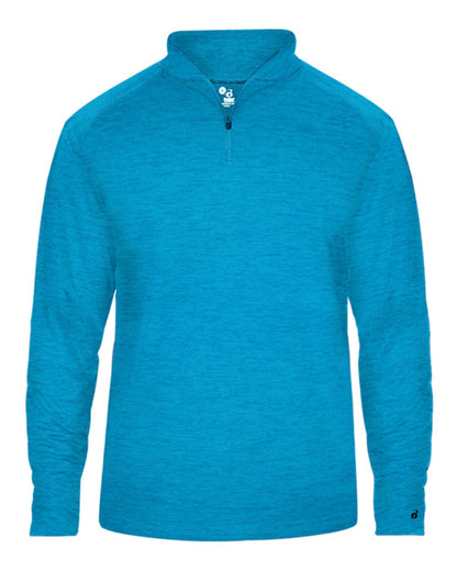 Badger Tonal Blend Quarter-Zip Pullover 4172 #color_Electric Blue Tonal Blend