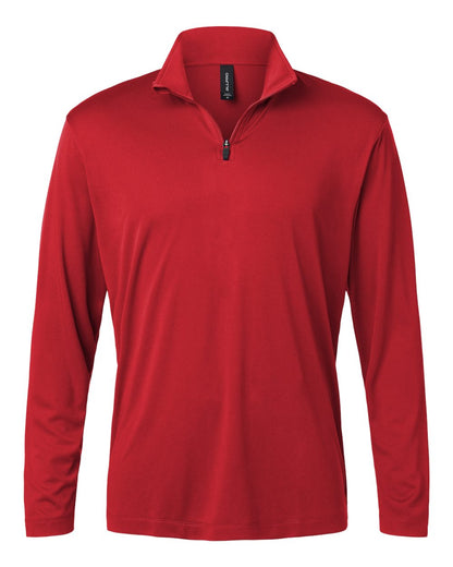 AllPro Men's Pro-Lock Performance Quarter-Zip Pullover 41870 #color_Red