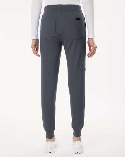 Jaanuu Women's Petite Sizes Rubi Ultrasoft Scrub Joggers W40001P #colormdl_Carbon Grey