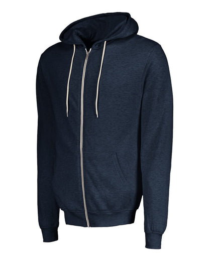 MV Sport Unisex Retro Heather Full-Zip Hooded Sweatshirt 2349 #color_Navy Heather