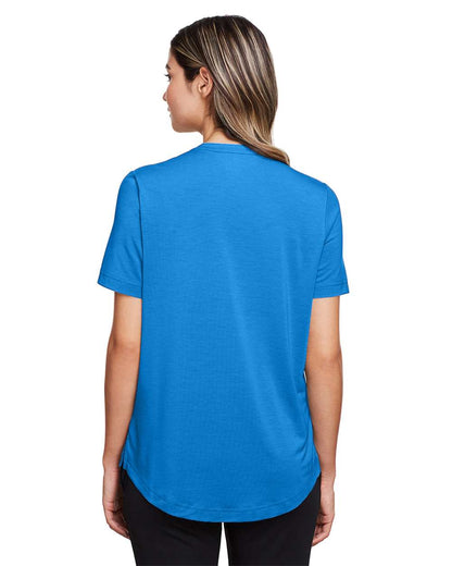 North End Women's JAQ Snap-Up Stretch Performance Polo NE100W #colormdl_Light Nautical Blue