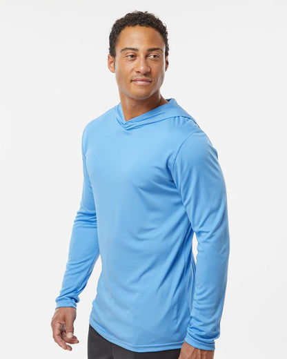 Holloway Men's Momentum Hooded Long Sleeve T-Shirt 222830 #colormdl_Columbia Blue