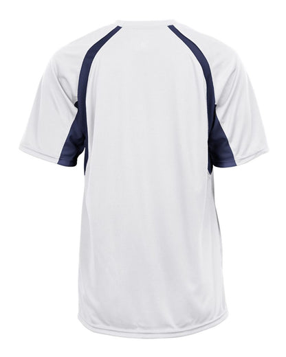 Badger B-Core Hook T-Shirt 4144 #color_White/ Navy