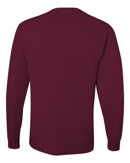 JERZEES Men's Dri-Power® Long Sleeve 50/50 T-Shirt 29LSR #color_Maroon