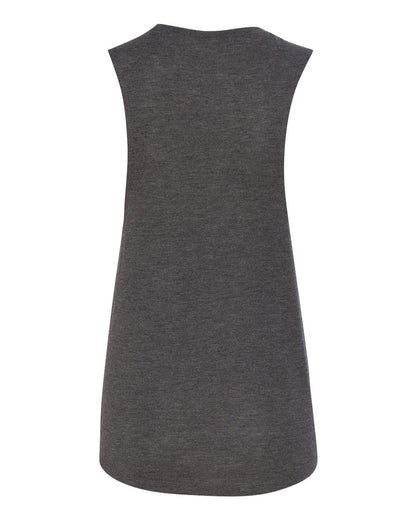 BELLA + CANVAS Women's Flowy Scoop Muscle Tank 8803 #color_Dark Grey Heather