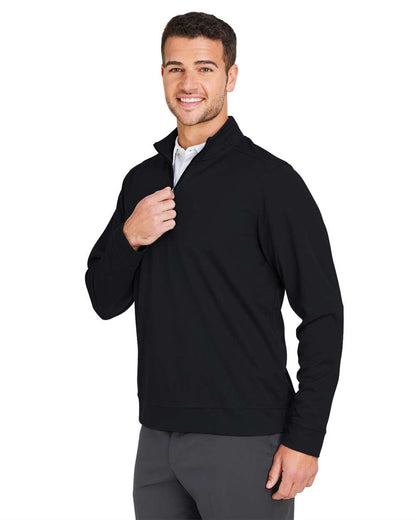 North End Men's Express Tech Performance Pique Quarter-Zip Pullover NE412 #colormdl_Black
