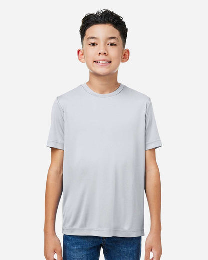CORE365 Youth Capital Performance T-Shirt CE10Y #colormdl_Platinum