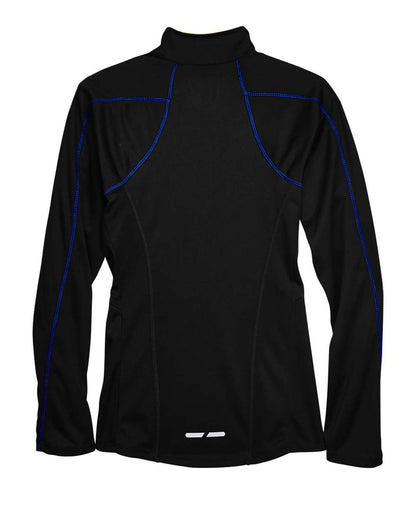 North End Women's Radar Performance Quarter-Zip Pullover 78187 #color_Black/ True Royal