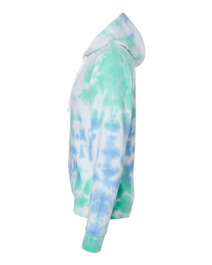 J. America Men's Tie-Dyed Fleece Hooded Sweatshirt 8861 #color_Lagoon Tie Dye