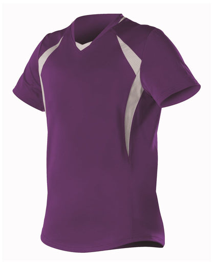 Alleson Athletic Women's Short Sleeve Fastpitch Jersey 552JW #color_Purple/ White