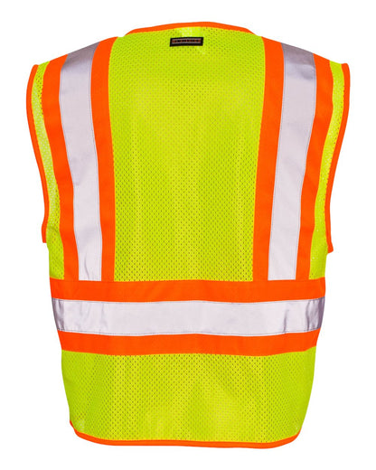 Kishigo Unisex Ultra-Cool™ Contrasting Mesh Vest 1055-1056 #color_Lime