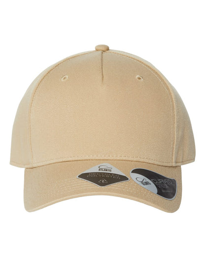 Atlantis Headwear Sustainable Five-Panel Cap FIJI #color_Khaki