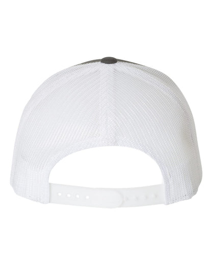 YP Classics Retro Trucker Cap 6606 #color_Charcoal/ White