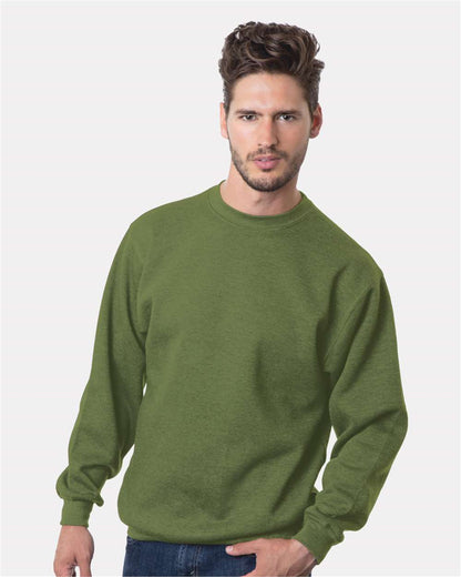 Bayside USA-Made Crewneck Sweatshirt 1102 #colormdl_Olive