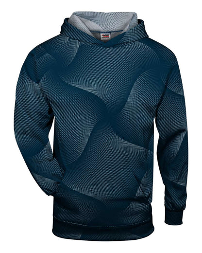 Badger Youth Warp Hooded Long Sleeve T-Shirt 2413 #color_Navy