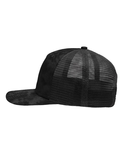 Sportsman Modern Five-Panel Trucker Fit Cap SP1550 #color_Old Wash Black/ Black
