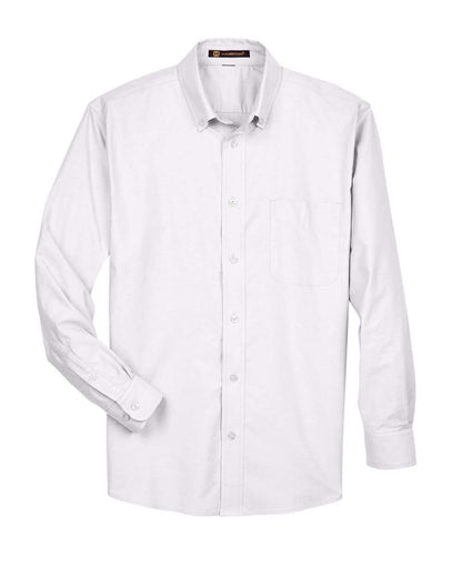 Harriton Men's Oxford Shirt M600 #color_White