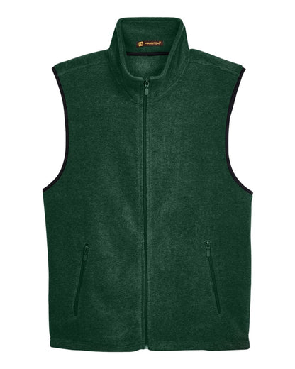 Harriton Unisex Fleece Full-Zip Vest M985 #color_Hunter