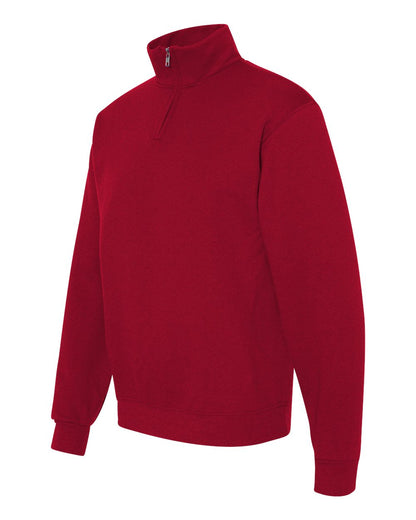 JERZEES Unisex Nublend® Cadet Collar Quarter-Zip Sweatshirt 995MR #color_True Red