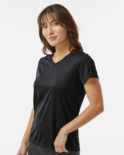 Augusta Sportswear Women's Nexgen Wicking V-Neck T-Shirt 1790 #colormdl_Black