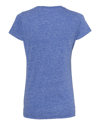 LAT Women's Harborside Mélange V-Neck Tee 3591 #color_Royal Melange